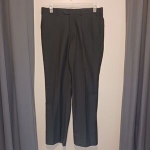 Salvatore Exte Mens Dress Pants Florence Modern‎ Classic Fit - 34R charcoal Gray